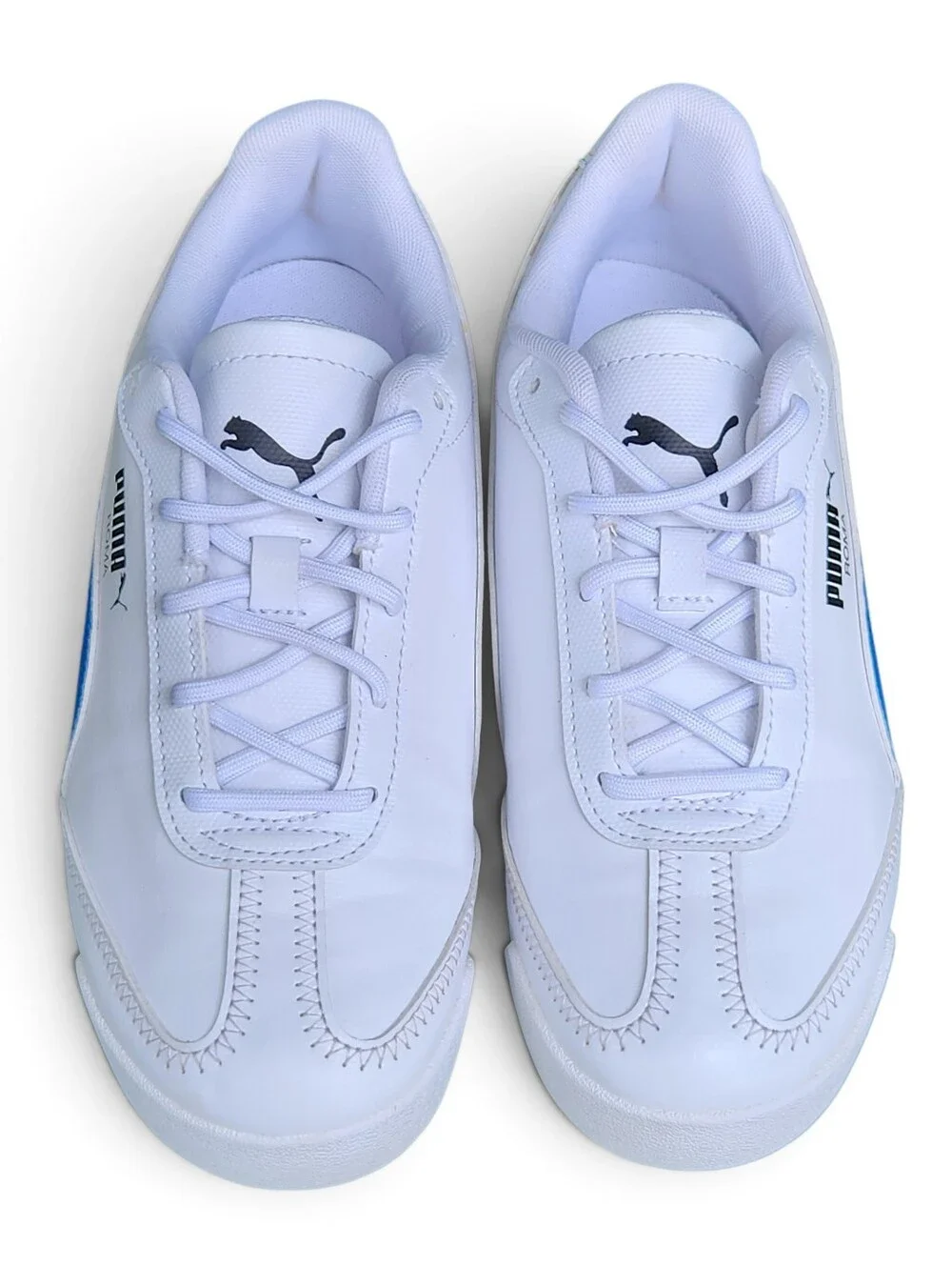 Puma BMW Motorsport Roma Classic Casual White/Blue/Red Big Boys Size 5 Youth
